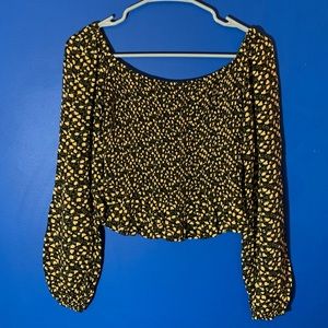 Hollister Cropped and Pleated Blouse